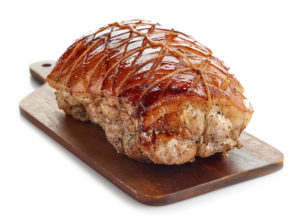 Picture of ham on cutting board.