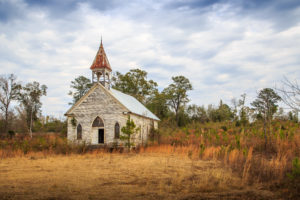 Historic Presbyterian Church in Sumter County, Coatopa, Alabama. Erected in the late 1800s.